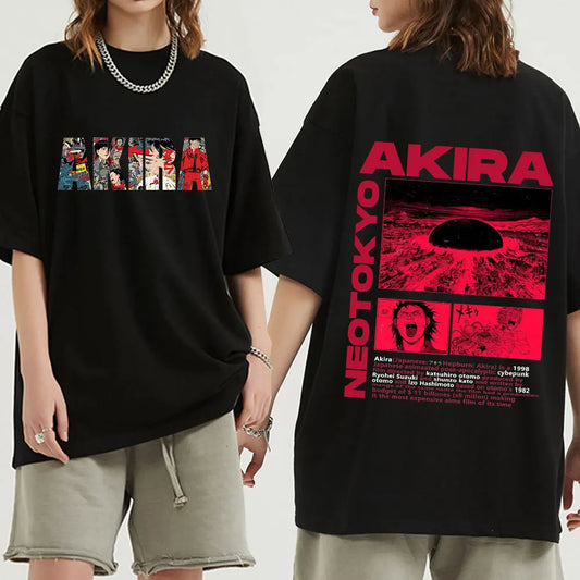 Japanese Anime Neo Tokyo Akira T Shirt Movie Science Fiction Manga Shotaro Kaneda Men Short Sleeve T Shirts 100 Cotton Tshirt