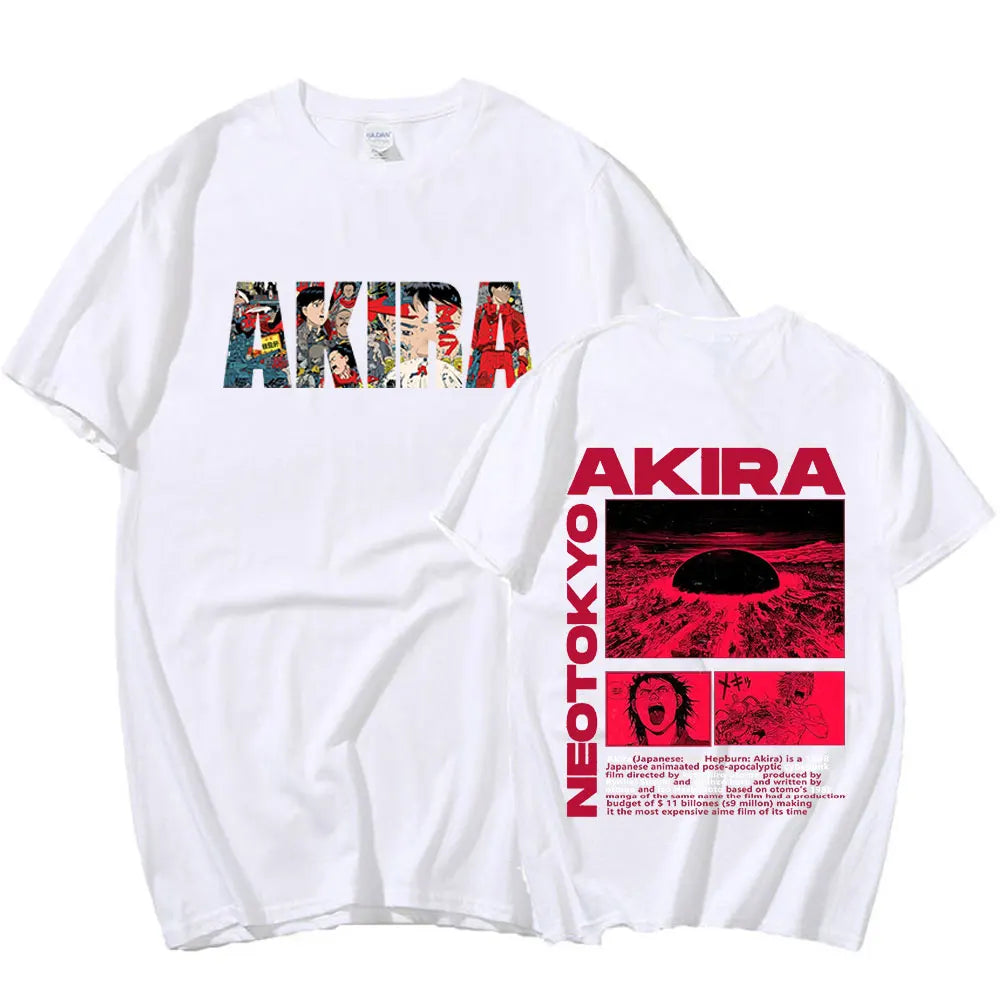 Japanese Anime Neo Tokyo Akira T Shirt Movie Science Fiction Manga Shotaro Kaneda Men Short Sleeve T Shirts 100 Cotton Tshirt