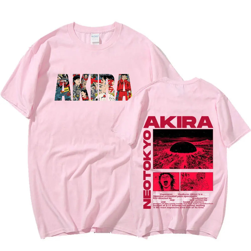 Japanese Anime Neo Tokyo Akira T Shirt Movie Science Fiction Manga Shotaro Kaneda Men Short Sleeve T Shirts 100 Cotton Tshirt