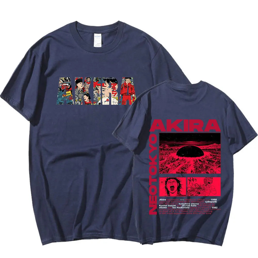 Japanese Anime Neo Tokyo Akira T Shirt Movie Science Fiction Manga Shotaro Kaneda Men Short Sleeve T Shirts 100 Cotton Tshirt